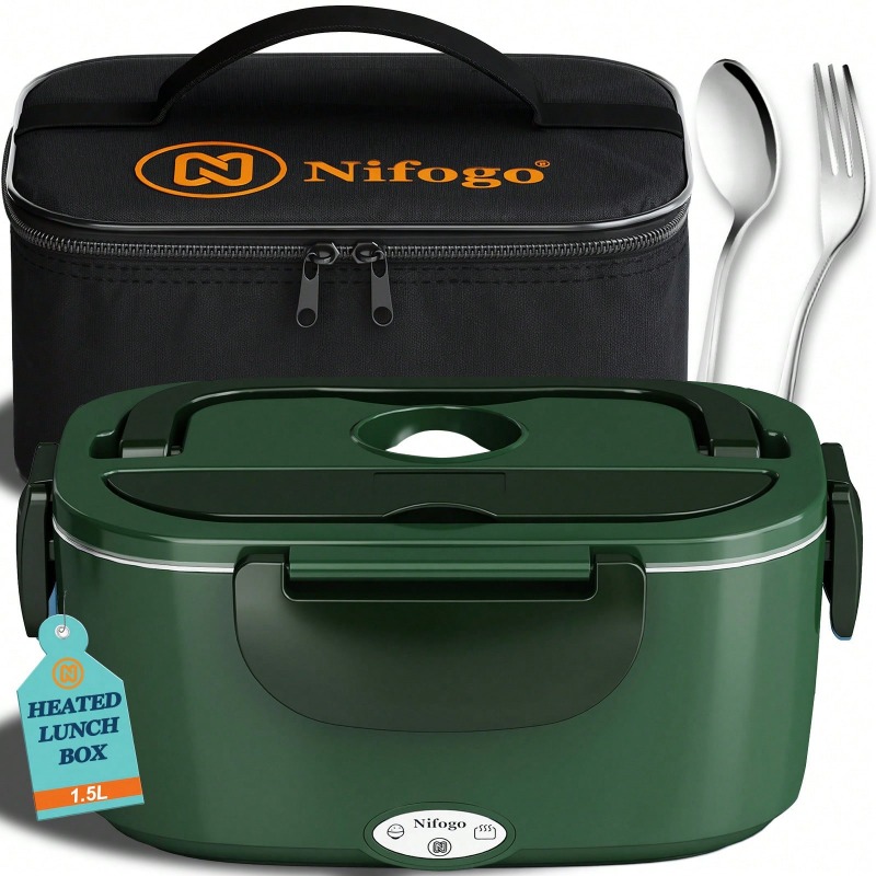 Portable Food Warmer - กล่องอาหารกลางวันไฟฟ้า 100W, 2 in 1 ใช้ได้ทั้งในรถยนต์และที่บ้าน