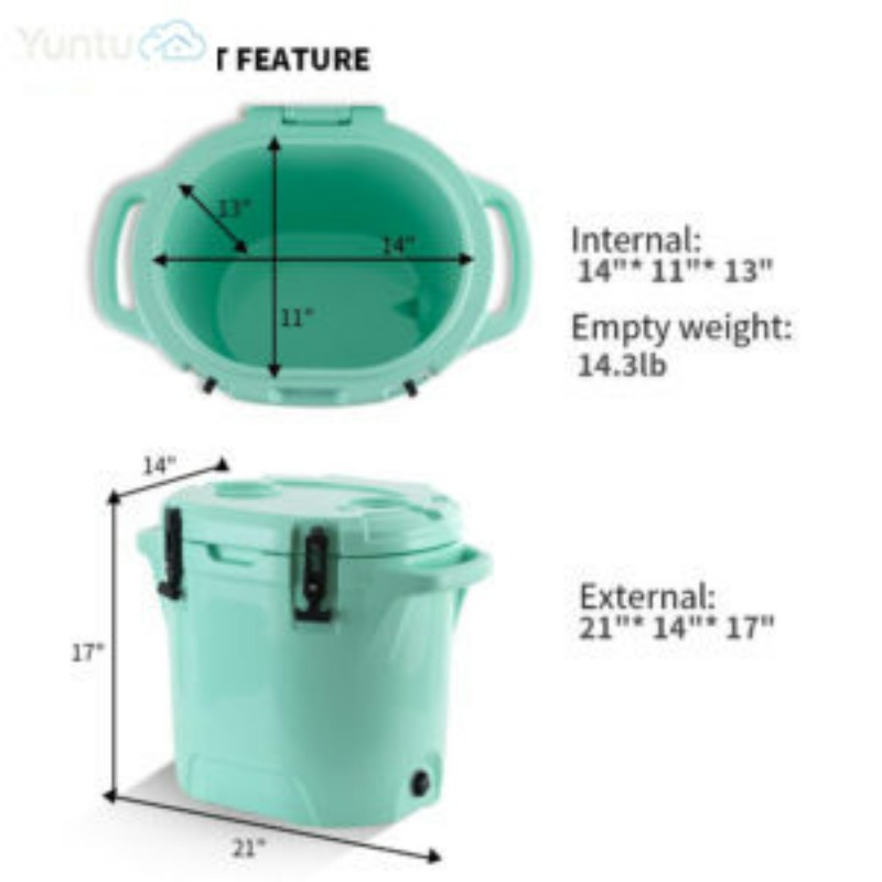Food Storage In Cooler - กล่องเก็บความเย็นสำหรับเรือคายัค ขนาด 25 ลิตร พร้อมฉนวนกันความร้อน กล่องเก็บน้ำแข็งแบบแข็งแรงทนทาน