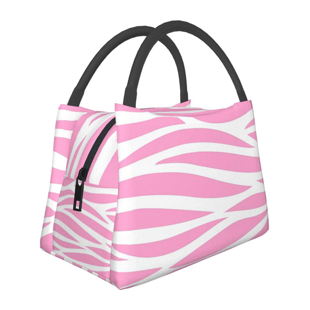 Zebra Food Storage - ลายม้าลายสีชมพู ลายม้าลาย ถุงใส่อาหารกลางวันสำหรับโรงเรียน ปิกนิก กล่องเก็บอาหาร คอนเทนเนอร์