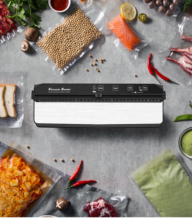 Food Storage Vacuum Sealer Machine - บ้านไฟฟ้ามืออาชีพเครื่องซีลสูญญากาศอาหารขยายปั๊มคู่ปิดผนึกความร้อนสําหรับการเก็บรักษาอาหารด้วยถุงเก็บ