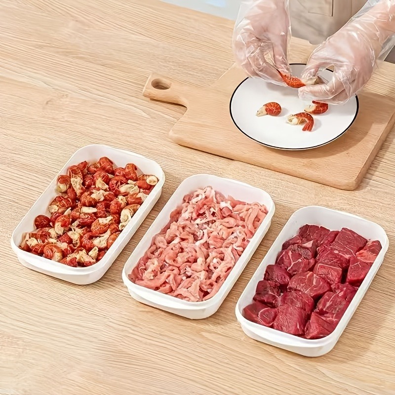 Food Storage Eco Friendly - 1/3/10PC ตู้เย็นแบบพกพา กล่องเก็บเนื้อสด กล่องถนอมอาหาร สำหรับเก็บผลไม้แช่แข็ง ชุดอุปกรณ์ครัว