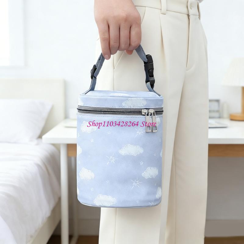 Portable Food Warmer - ปลอกใส่ขวดหุ้มฉนวนพิมพ์ลายการ์ตูนสำหรับทารกผ้าโพลีเอสเตอร์พกพาสะดวกขณะเดินหรือเดินทาง