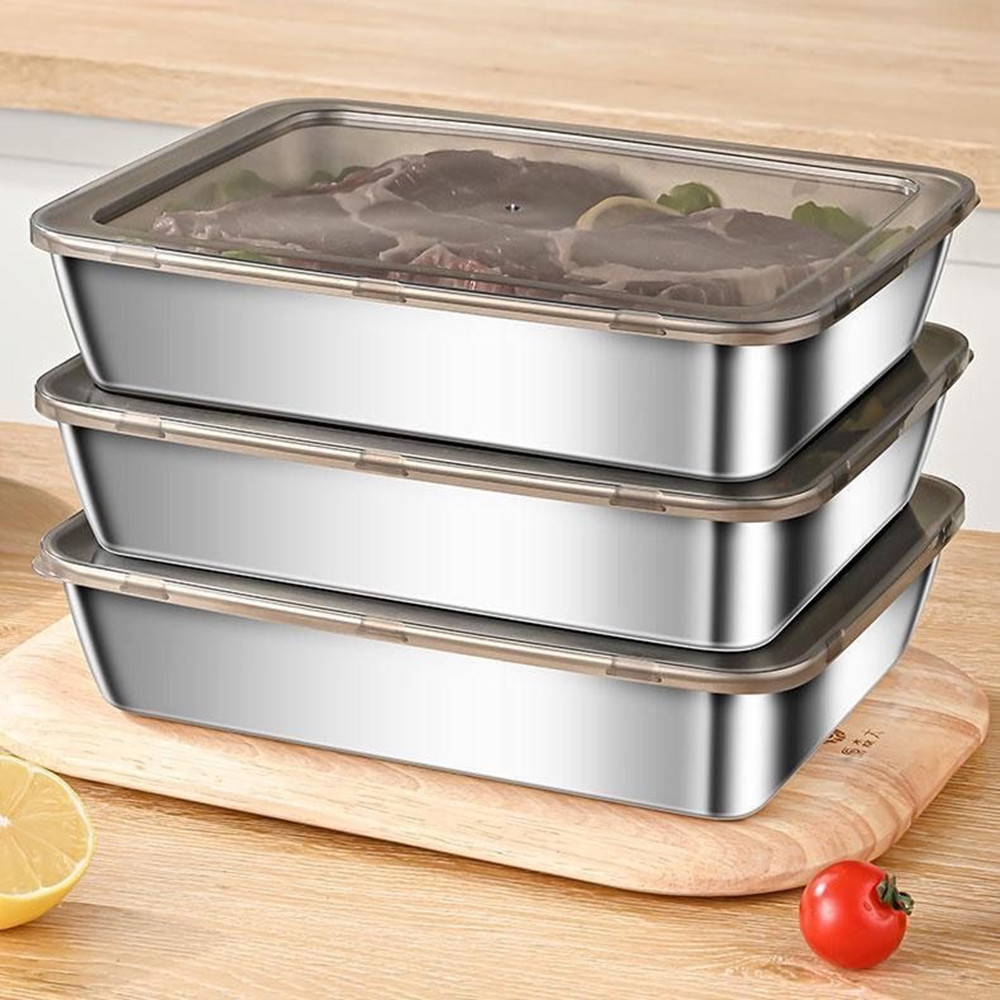 Food Storage Eco Friendly - ชุดกล่องถนอมอาหารสแตนเลส 2026 3 ชิ้น 5 ชิ้น