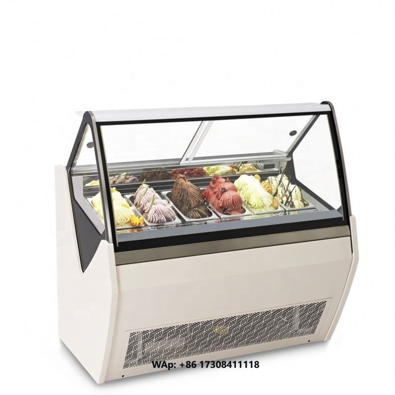 Food Storage Glass - ตู้แช่แข็งแบบประตูกระจกใส ตู้โชว์ไอศกรีม ตู้แช่แข็งความจุขนาดใหญ่สำหรับเก็บอาหารแช่แข็ง