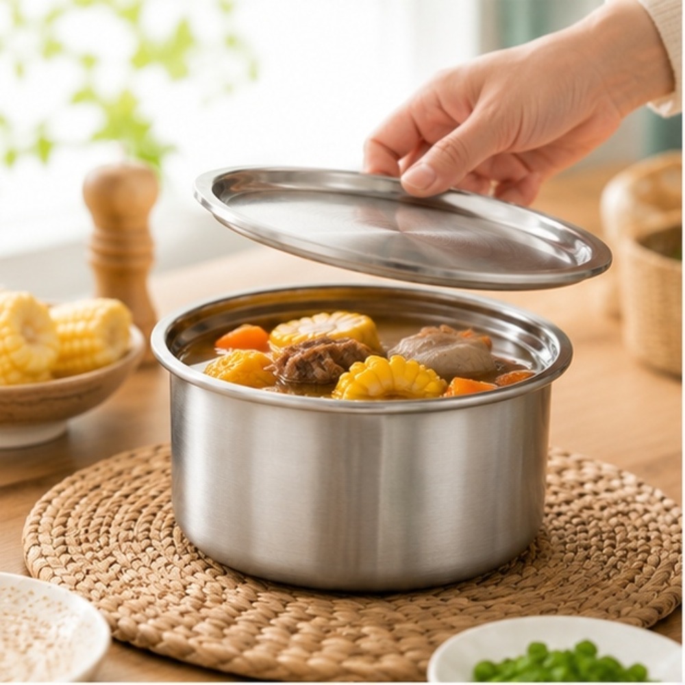 Food Storage Eco Friendly - ถ้วยสแตนเลส 304 พร้อมฝาปิด สำหรับนึ่งไข่ อาหารเด็ก ขนมหวาน