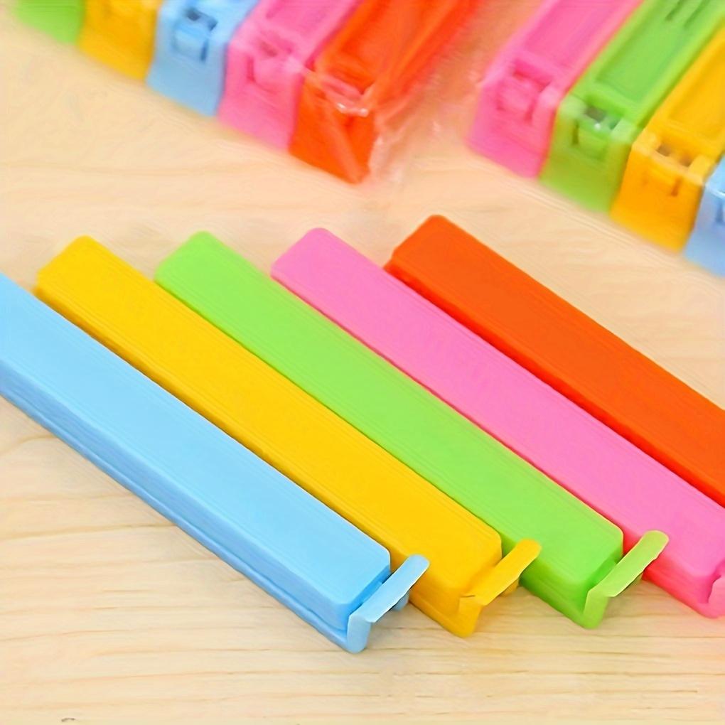 Food Storage Zip Lock Bags - คลิปหนีบปิดถุงอาหารหลากสี 10/20/30 ชิ้น สำหรับเก็บอาหารในครัว ปิดผนึกถุงขนม คลิปหนีบปิดถุงแบบสุ่มสี