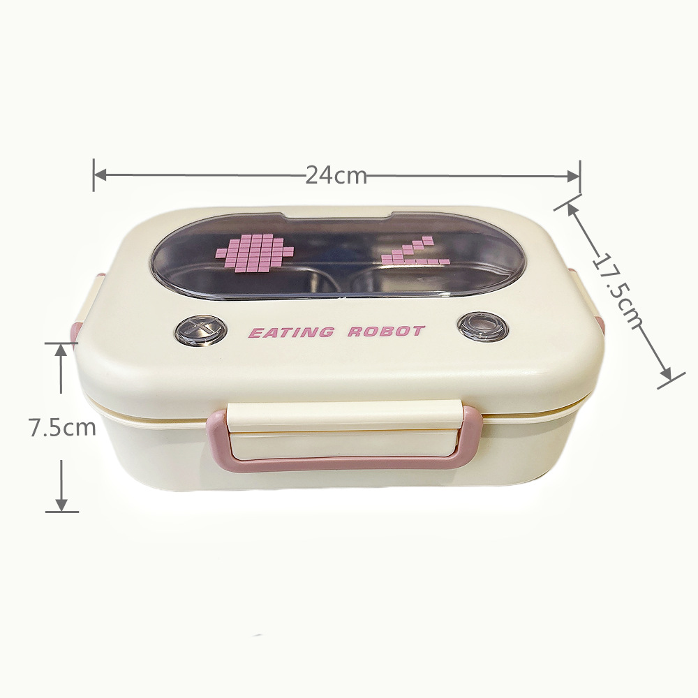Portable Food Warmer - กล่องเบนโตะเก็บความร้อน กล่องอาหารกลางวันสแตนเลส ภาชนะเก็บอาหารป้องกันการรั่วซึม อุปกรณ์จัดเก็บอาหารแบบพกพาสำหรับการตั้งแคมป์