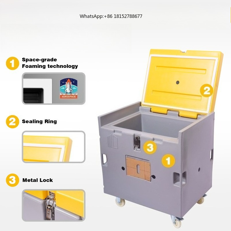 Food Storage Boxes - กล่องเก็บน้ำแข็งแห้งแบบมีฉนวนกันความร้อน ขนาด 130 ลิตร วัสดุเกรดอาหาร