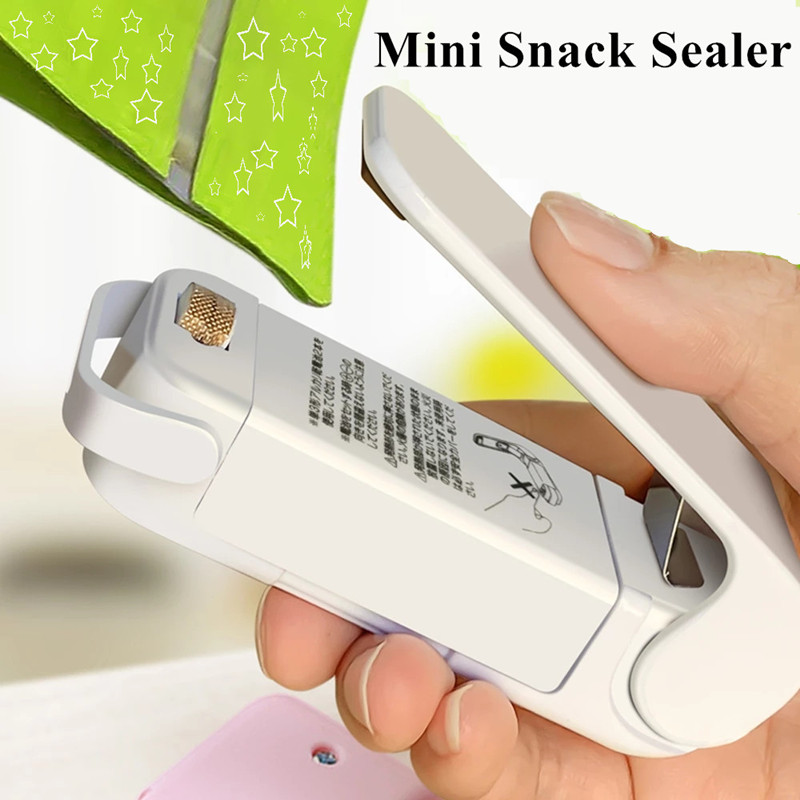Food Storage Zip Lock Bags - แบบพกพากระเป๋าความร้อนเครื่องซีลพลาสติกแพคเกจกระเป๋าเก็บคลิป MINI เครื่องซีล Handy สติกเกอร์ซีลสําหรับอาหารขนมขบเคี้ยว Gadgets