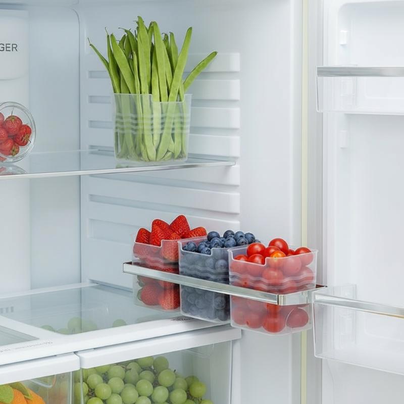 Food Storage Boxes - กล่องเก็บอาหารในตู้เย็น 4 ชิ้น เกรดอาหาร โปร่งใส สามารถวางซ้อนกันได้