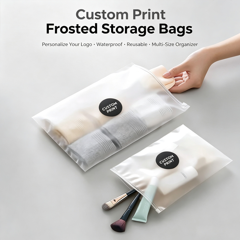 Zebra Food Storage - กระเป๋าซิปพิมพ์โลโก้ตามสั่ง แบบกันน้ำ ใช้ซ้ำได้ สำหรับจัดเก็บเครื่องสำอาง ถุงเท้า และของชิ้นเล็กๆ