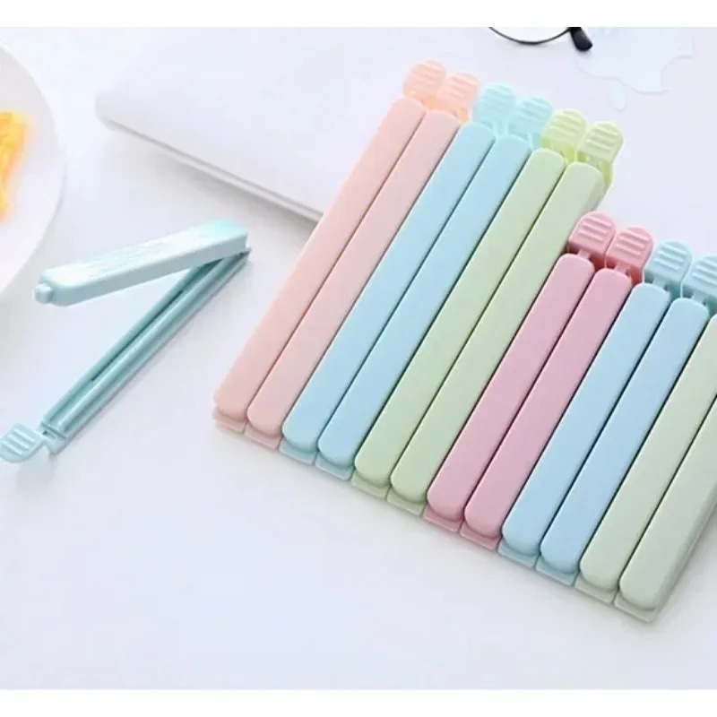 Food Storage Zip Lock Bags - คลิปหนีบถุงอาหาร คลิปปิดผนึกขนม 12/15.5 ซม. อุปกรณ์จัดเก็บในครัวแบบพกพา ตัวหนีบถุงแบบยืดหยุ่น