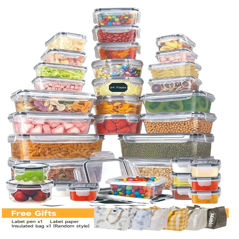 Food Storage Label - ชุดเก็บอาหารปลอดสาร BPA 48 ชิ้น – ภาชนะสุญญากาศ