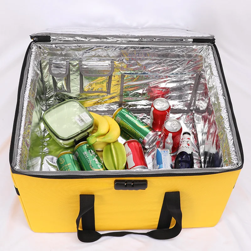 Food Storage In Cooler - กระเป๋าเก็บความร้อนแบบพกพาขนาด 80 ลิตร สำหรับส่งพิซซ่า กล่องเก็บอาหารแบบหนา ใช้ซ้ำได้
