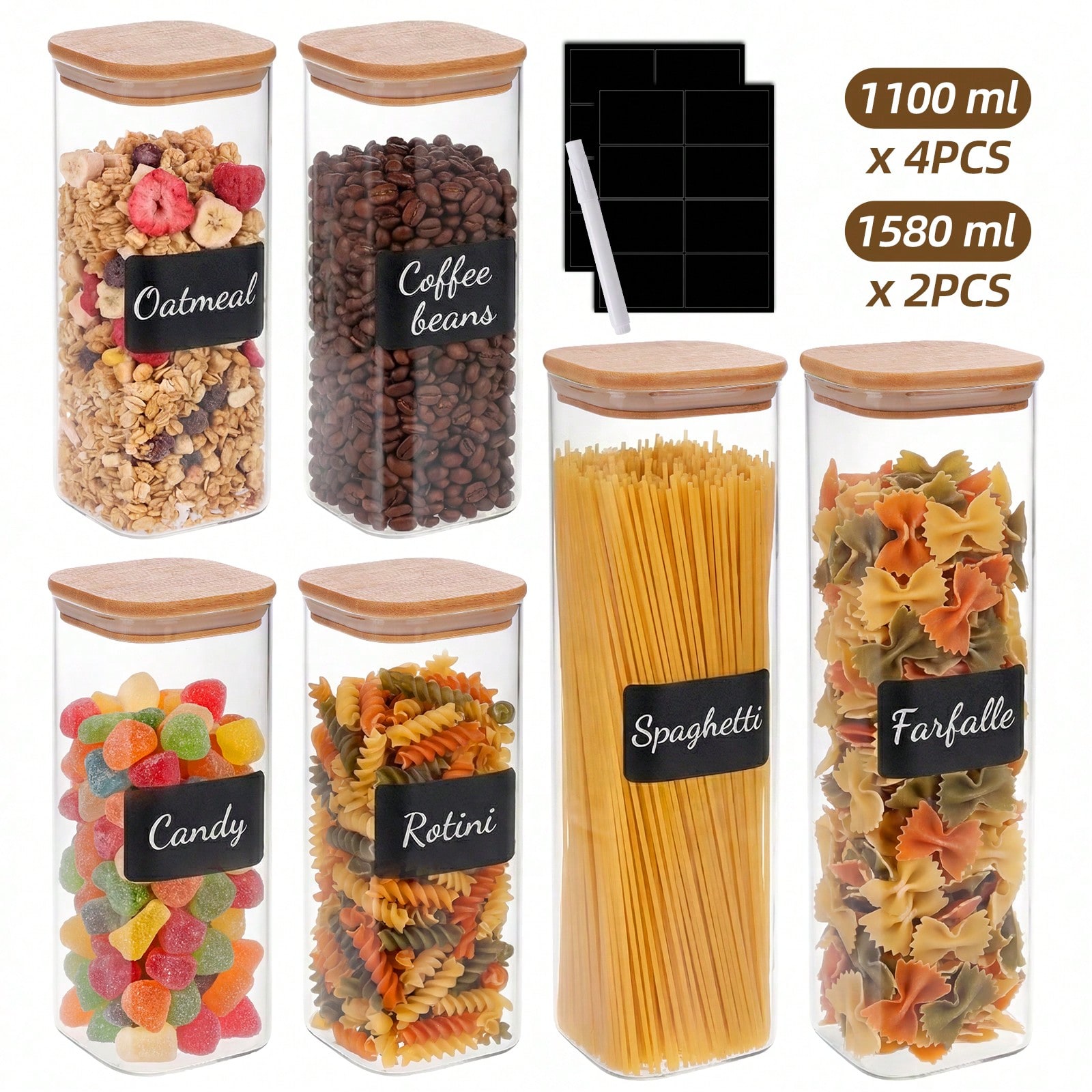 ชุดภาชนะเก็บอาหารแก้วพร้อมฝาปิ - Food Storage Glass บทวิจารณ์และราคา