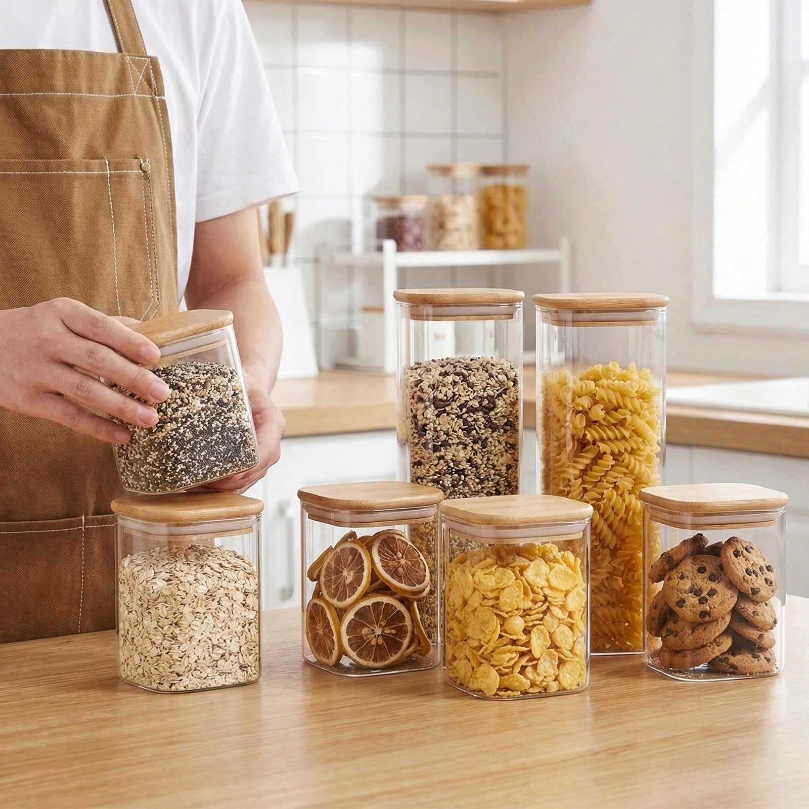 ชุดภาชนะเก็บอาหารแก้วพร้อมฝาปิ - Food Storage Glass บทวิจารณ์และราคา