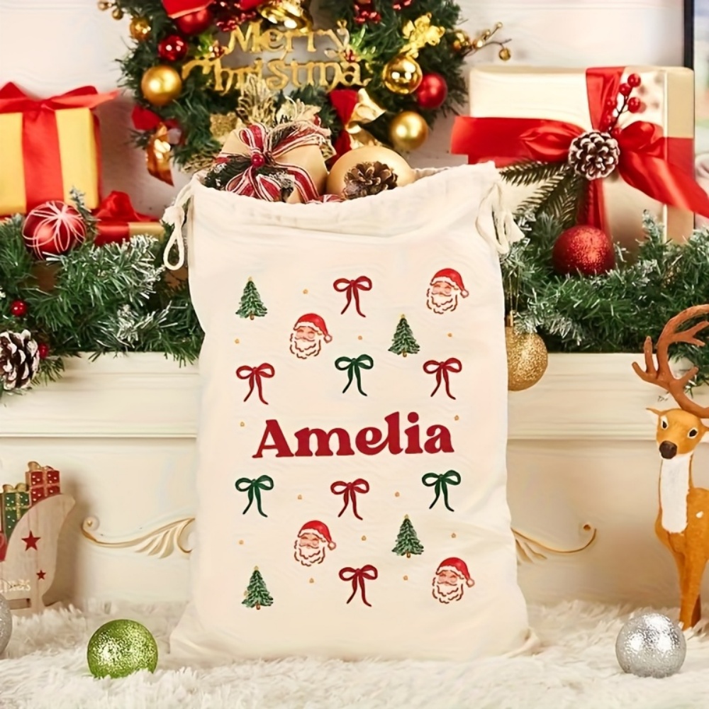 ถุงผ้ารูดลายซานต้าและโบว์คริสต - Zebra Food Storage บทวิจารณ์และราคา