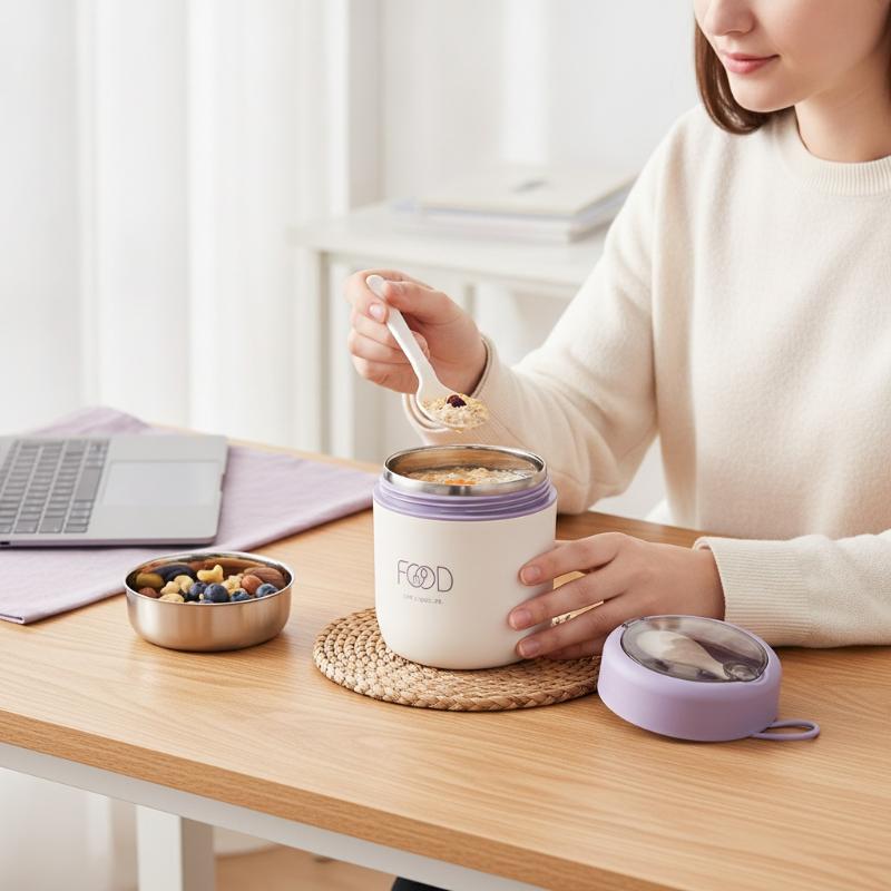 1 ชิ้น แก้วเก็บความร้อนแบบพกพา - Portable Food Warmer บทวิจารณ์และราคา