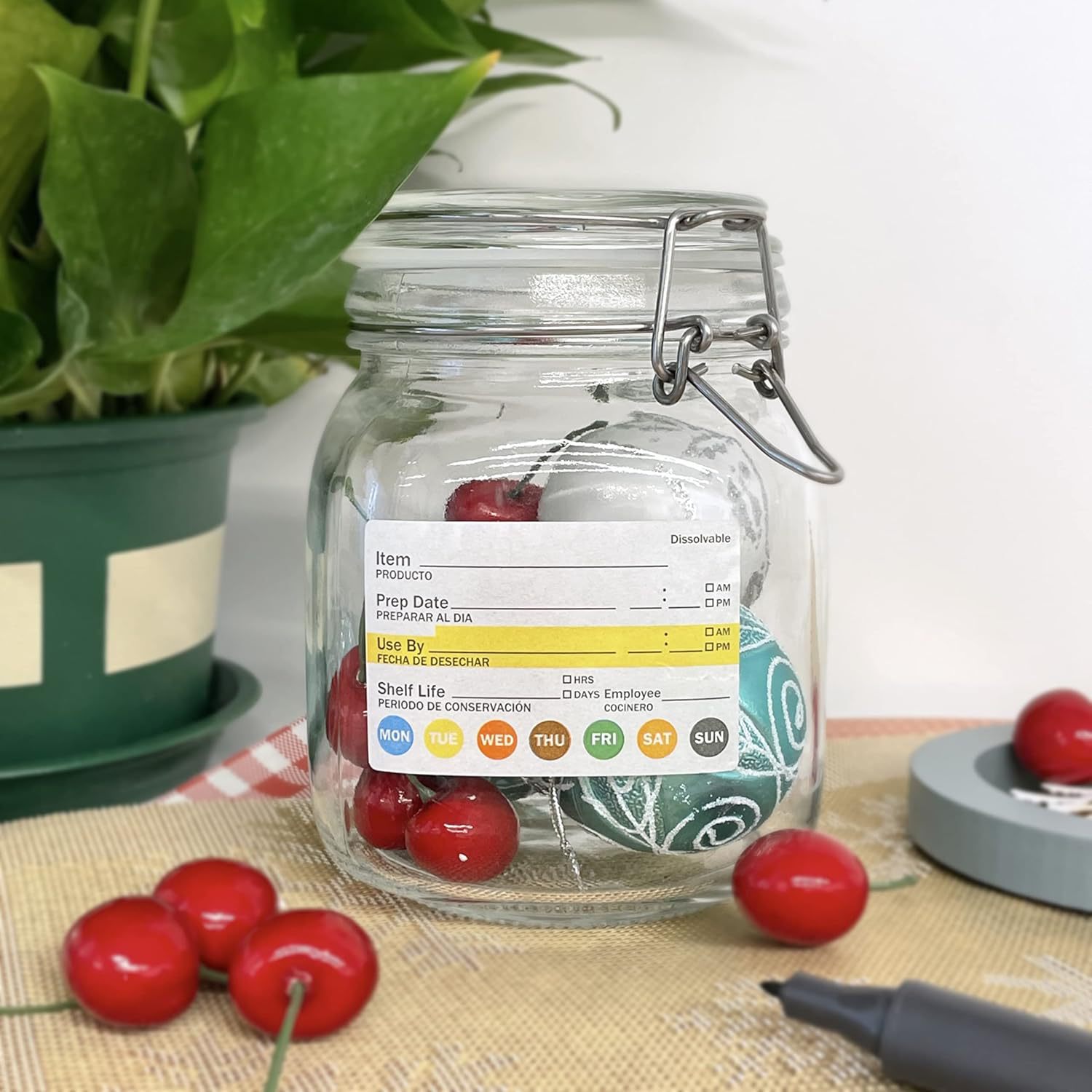 250 ชิ้น/ม้วน ป้ายวันที่อาหาร  - Food Storage Label บทวิจารณ์และราคา