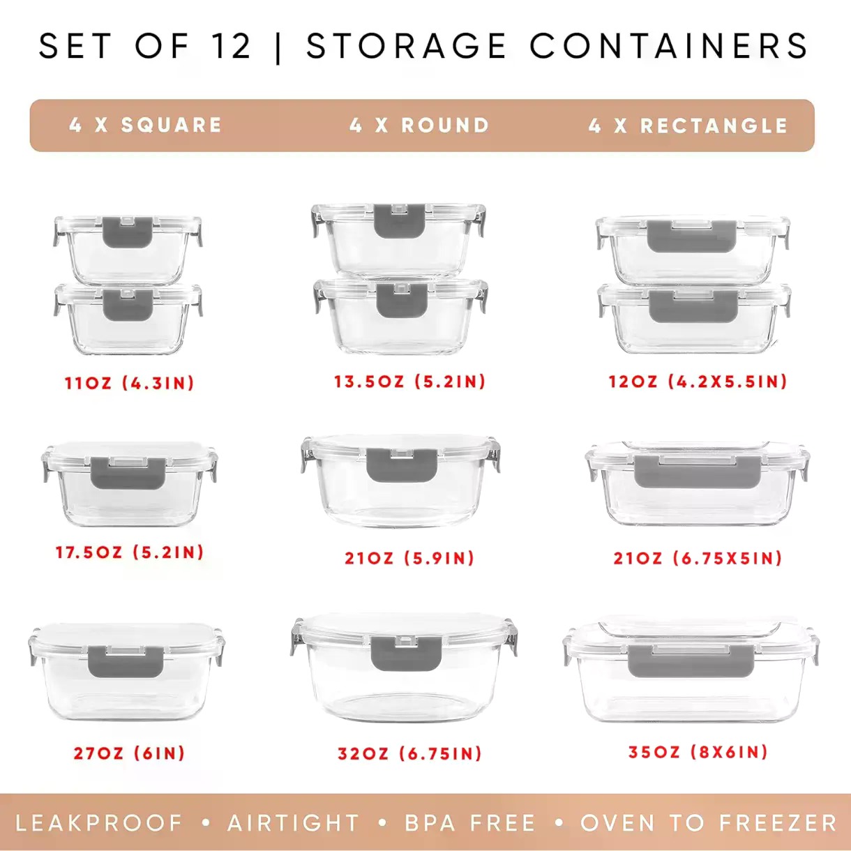 ชุดภาชนะเก็บของแก้วบอโรซิลิเกต - Food Storage Tupperware บทวิจารณ์และราคา