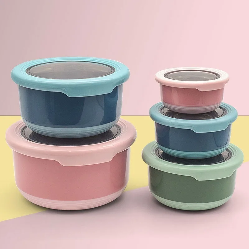 สแตนเลส Crisper รอบพร้อมฝาปิดน - Food Storage Tupperware บทวิจารณ์และราคา