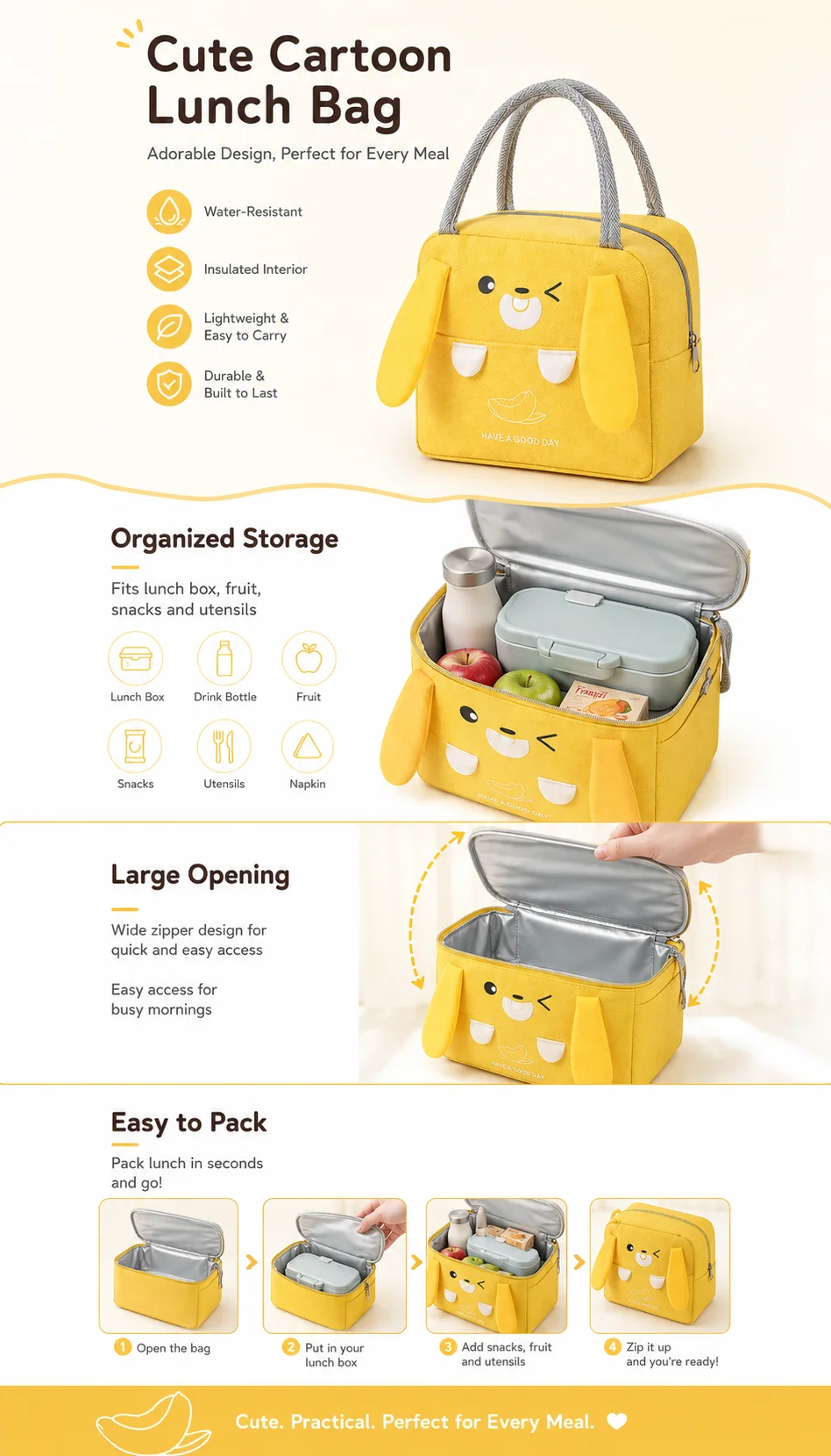กระเป๋าเก็บความเย็นแบบพกพาลายก - Food Storage In Cooler บทวิจารณ์และราคา
