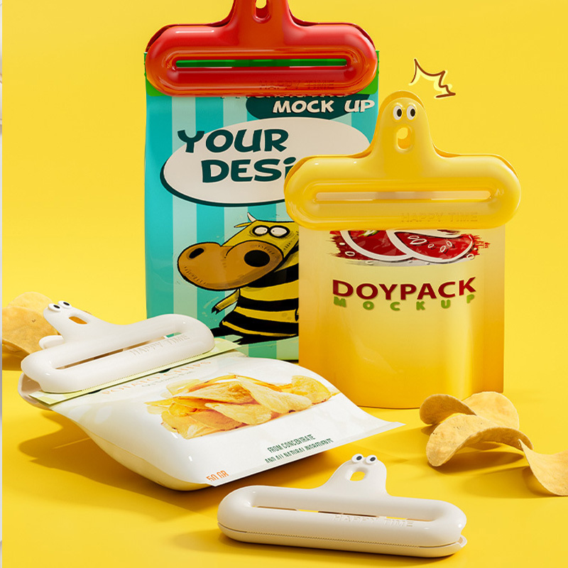 คลิปหนีบปิดถุงแบบการ์ตูน 1/4 น - Food Storage Zip Lock Bags บทวิจารณ์และราคา