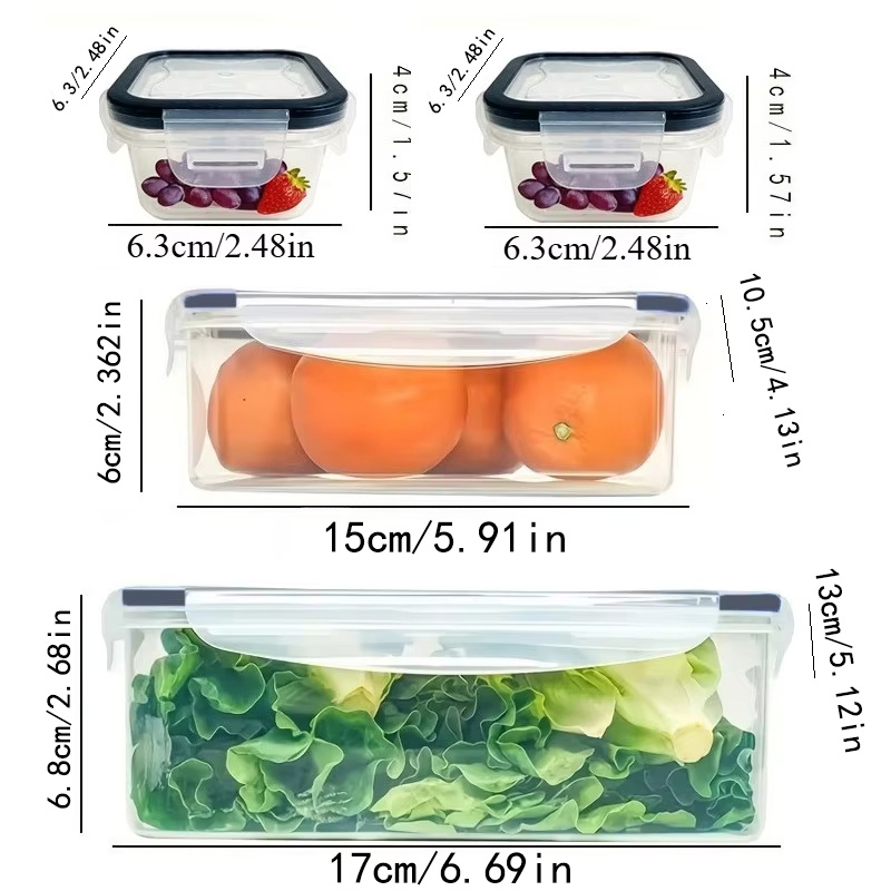 ชุด 8 ชิ้น ประกอบด้วย 4 กล่องแ - Food Storage For Room บทวิจารณ์และราคา