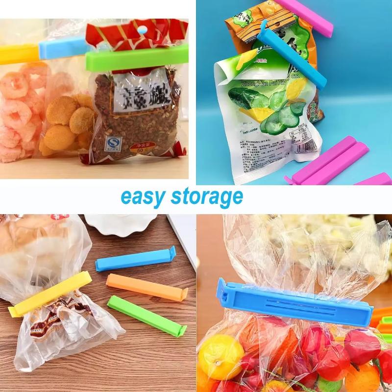 คลิปหนีบปิดถุงอาหารหลากสี 10/2 - Food Storage Zip Lock Bags บทวิจารณ์และราคา