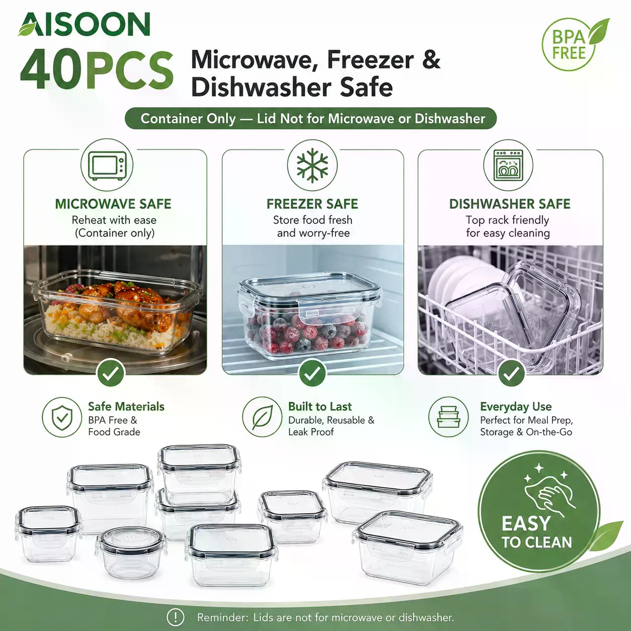 ชุดภาชนะเก็บอาหารซิลิโคนขนาดให - Food Storage Label บทวิจารณ์และราคา