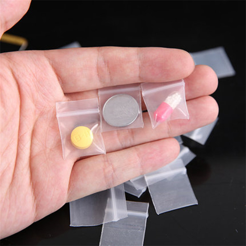 100 ชิ้นโปร่งใสมินิพลาสติกขนาด - Food Storage Zip Lock Bags บทวิจารณ์และราคา