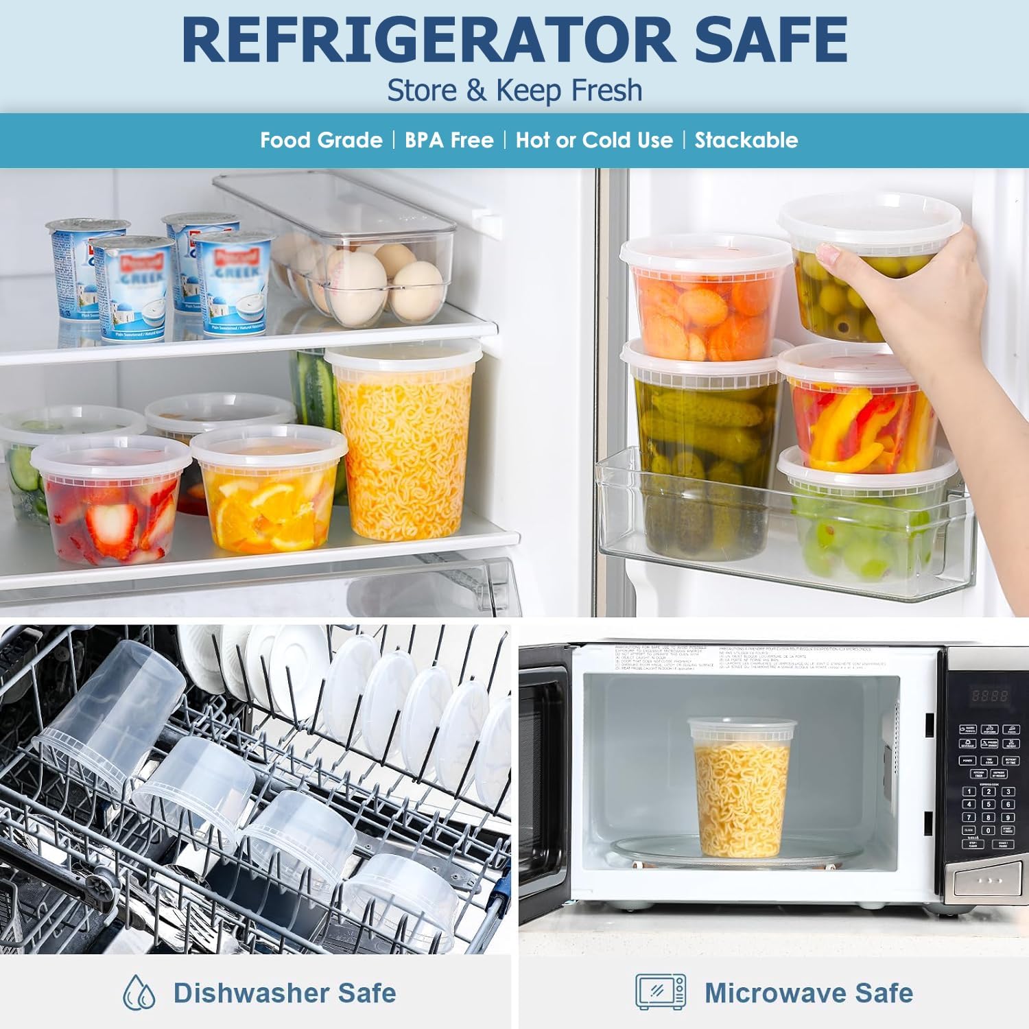 24 ชิ้น Deli ภาชนะเก็บอาหารพร้ - Food Storage Eco Friendly บทวิจารณ์และราคา