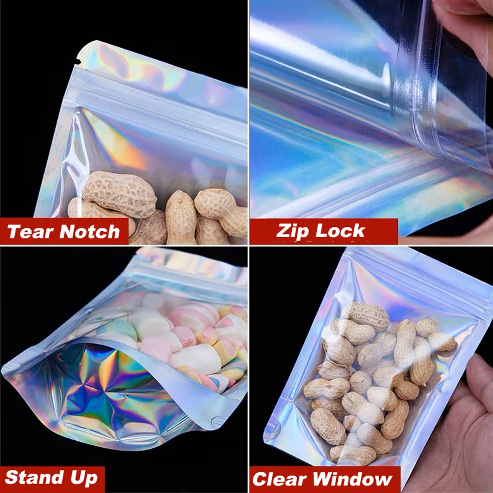 ถุงซิปล็อคใสพลาสติก 100 ชิ้น ส - Food Storage Zip Lock Bags บทวิจารณ์และราคา