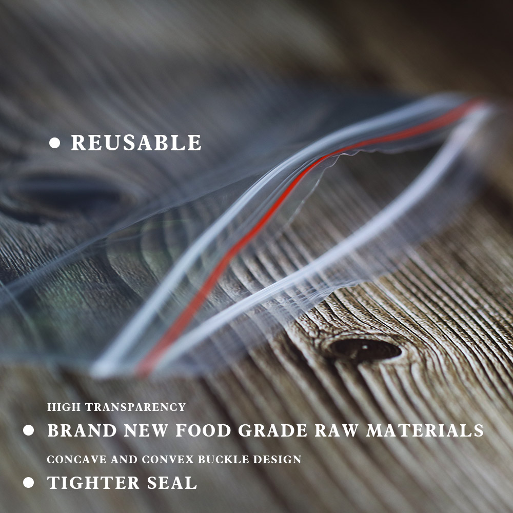 100 ชิ้น/แพ็ค Resealable ซิปล็ - Food Storage Zip Lock Bags บทวิจารณ์และราคา