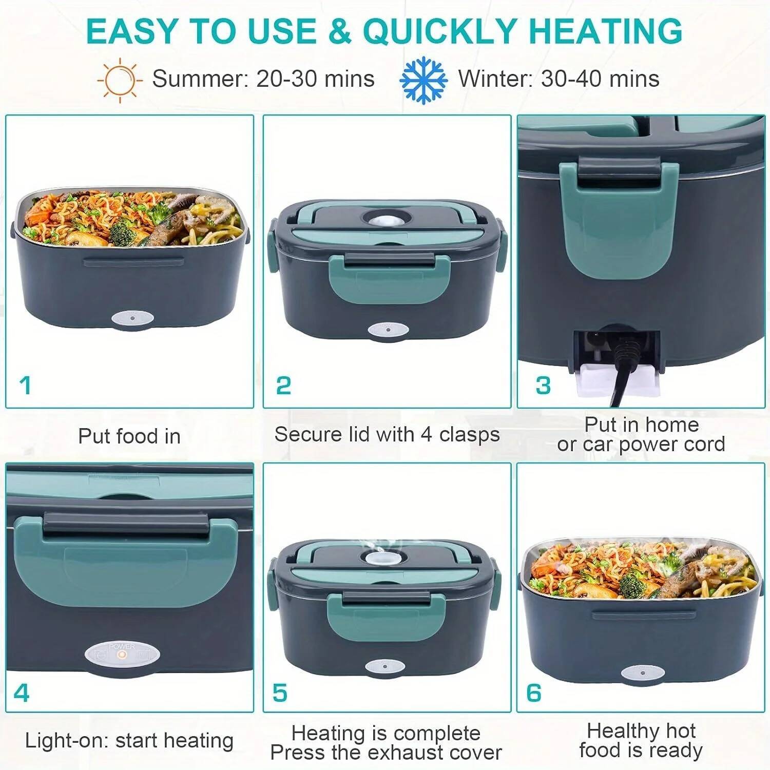 กล่องอุ่นอาหารไฟฟ้า 1.5 ลิตร 6 - Portable Food Warmer บทวิจารณ์และราคา