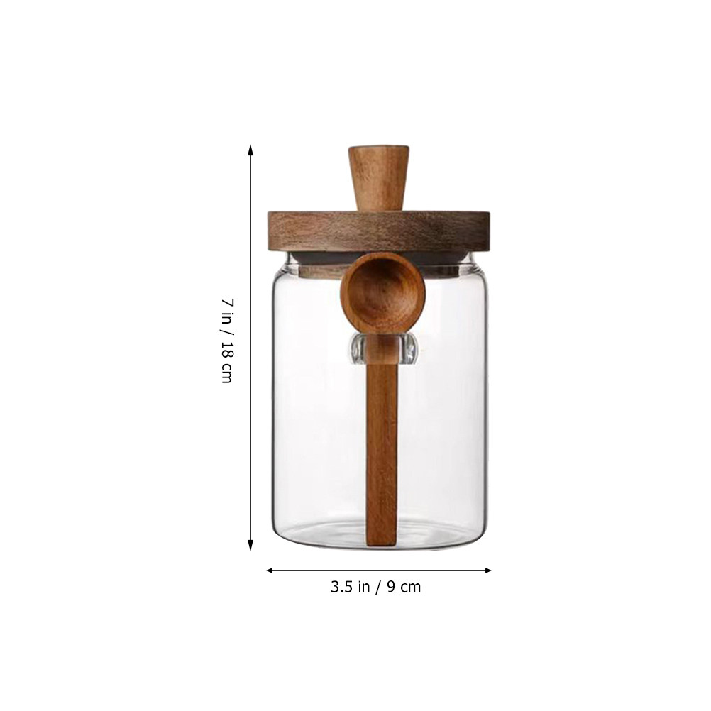 โถเก็บอาหารแก้วใสพร้อมฝาไม้ปิด - Food Storage Glass บทวิจารณ์และราคา