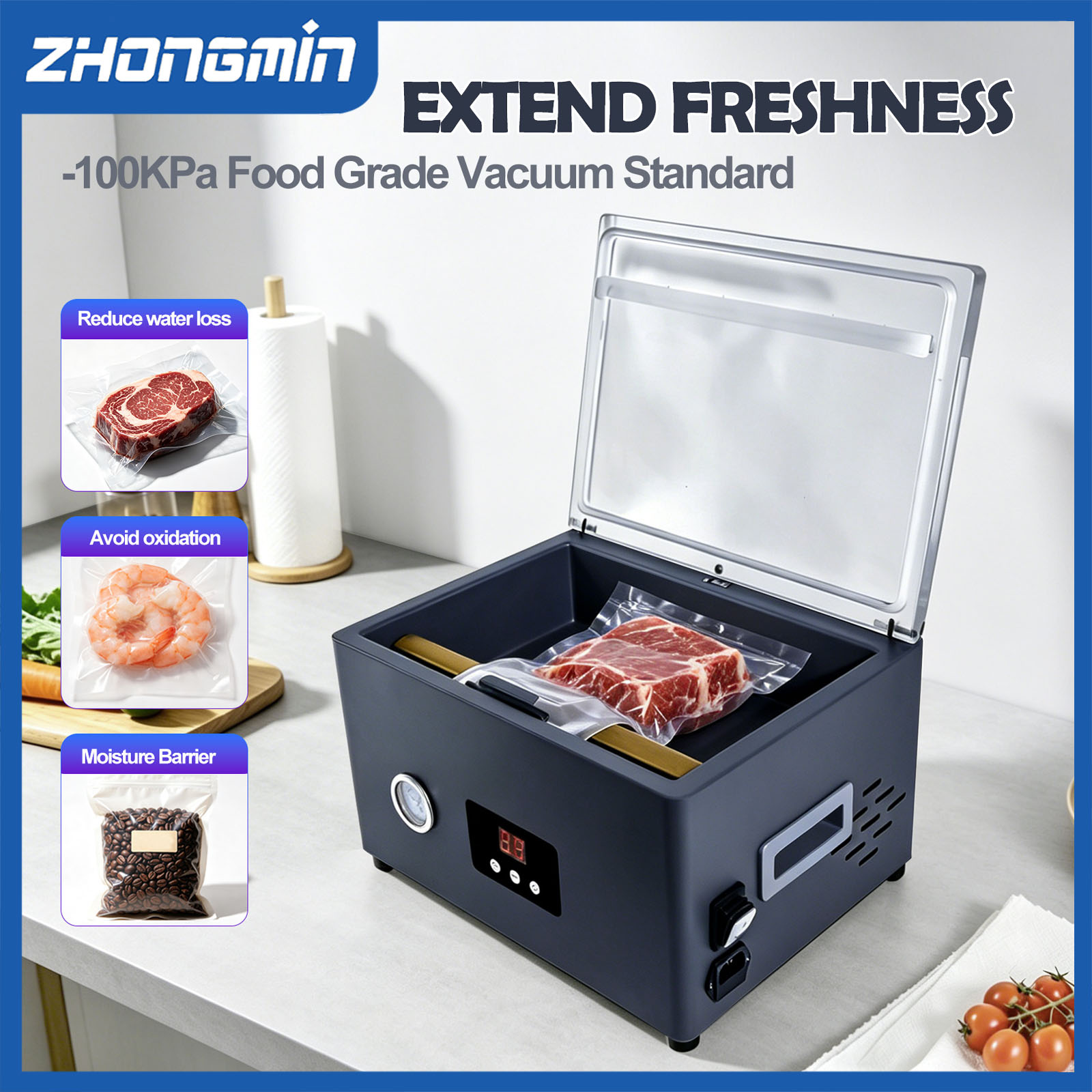เครื่องซีลสูญญากาศอาหาร ZM-CVS - Food Storage Vacuum Sealer Machine บทวิจารณ์และราคา