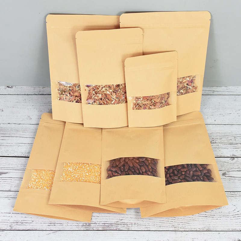 20/50pcs กระดาษคราฟท์ซิปล็อคถุ - Food Storage Zip Lock Bags บทวิจารณ์และราคา