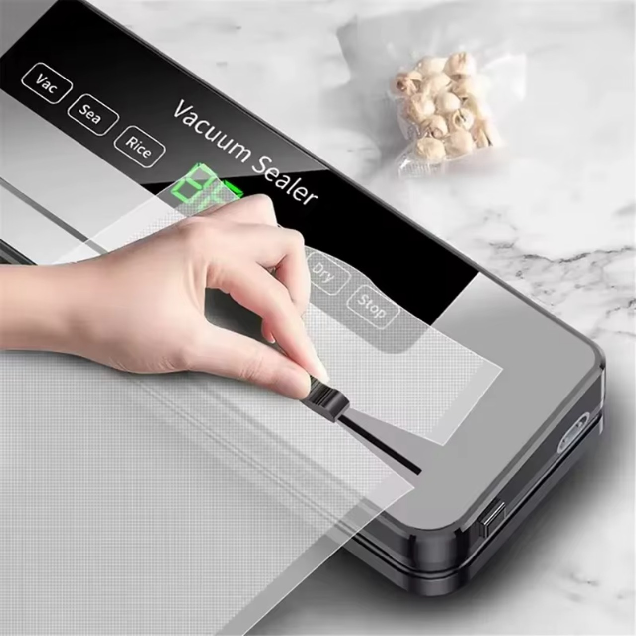 เครื่องซีลสูญญากาศไฟฟ้าสำหรับเ - Food Storage Vacuum Sealer Machine บทวิจารณ์และราคา