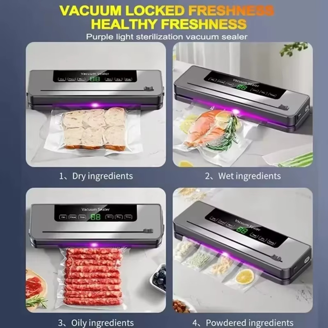 เครื่องซีลสูญญากาศไฟฟ้าสำหรับเ - Food Storage Vacuum Sealer Machine บทวิจารณ์และราคา
