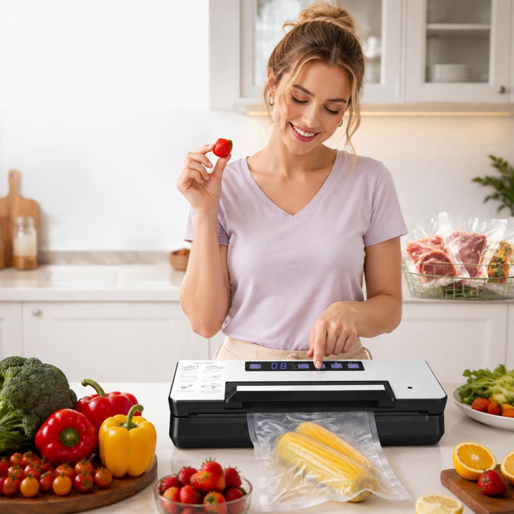 เครื่องซีลสูญญากาศพร้อมที่ตัดแ - Food Storage Vacuum Sealer Machine บทวิจารณ์และราคา