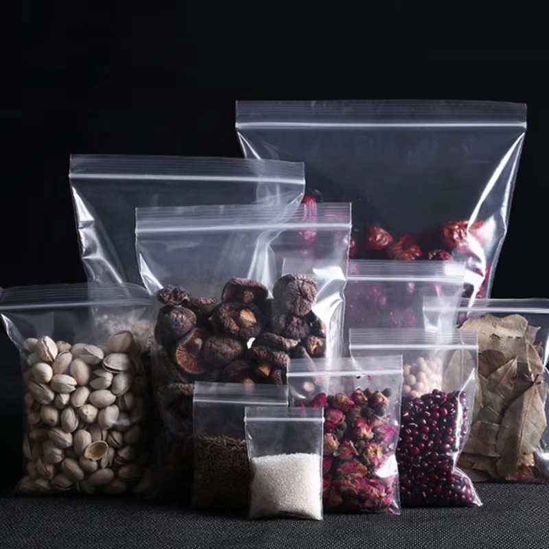ถุงซิปล็อคใส 100 ชิ้น สำหรับเก - Food Storage Zip Lock Bags บทวิจารณ์และราคา