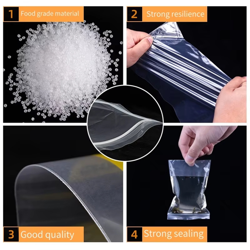 ถุงซิปล็อคใส 100 ชิ้น สำหรับเก - Food Storage Zip Lock Bags บทวิจารณ์และราคา