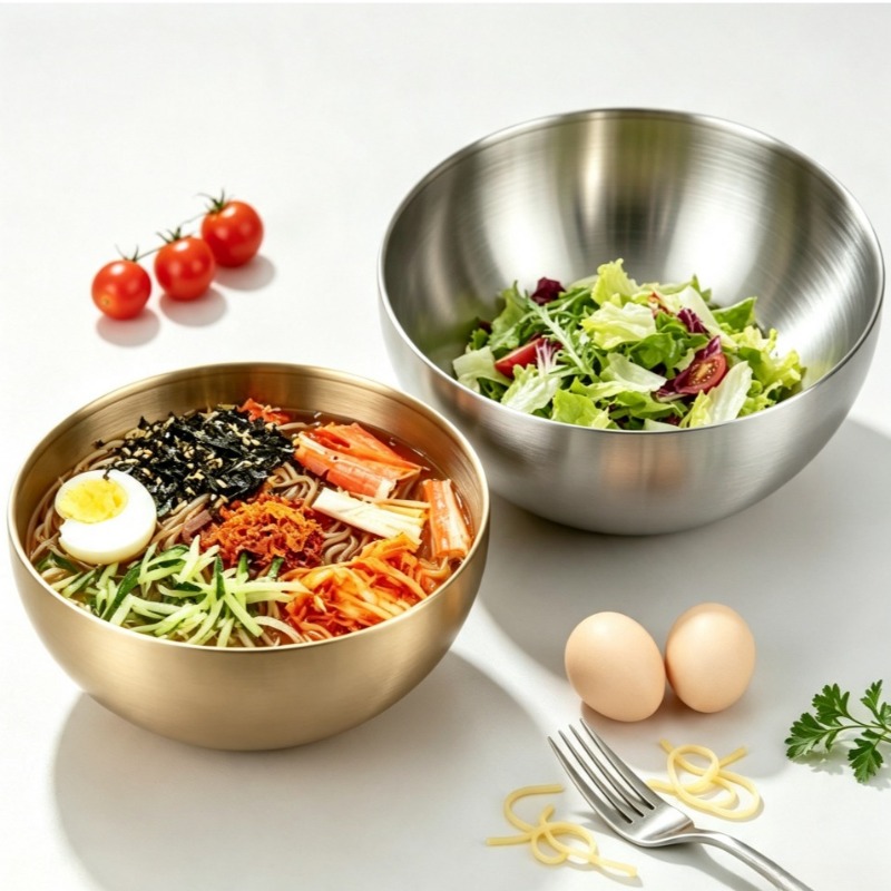 ชามผสมสแตนเลส ชามสลัดโลหะ ภาชน - Food Storage Eco Friendly บทวิจารณ์และราคา
