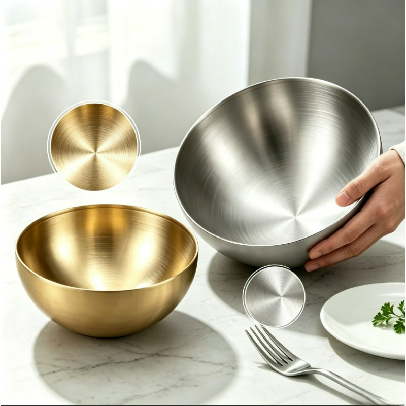 ชามผสมสแตนเลส ชามสลัดโลหะ ภาชน - Food Storage Eco Friendly บทวิจารณ์และราคา
